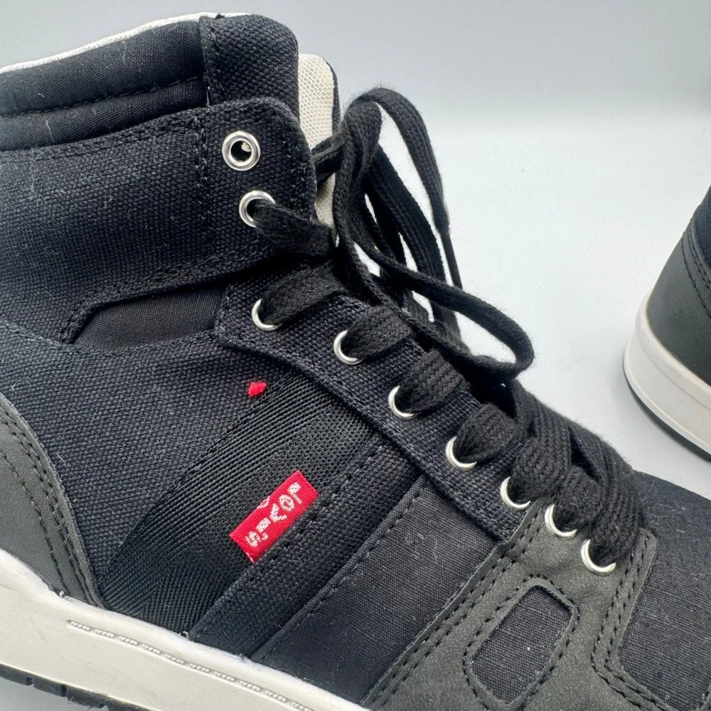 New Levi Strauss Women's Black High Top Canvas Sneakers Shoes Size 7.5